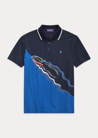 Men's Ralph Lauren Custom Slim Fit Piqué Polos | 940867TZS